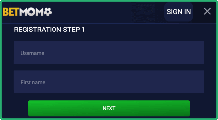 Locate the registration button and complete the form