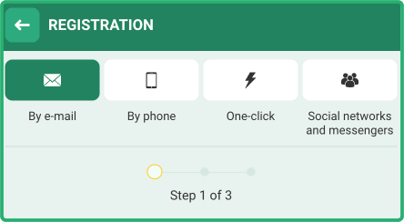 Find the registration button and create an account