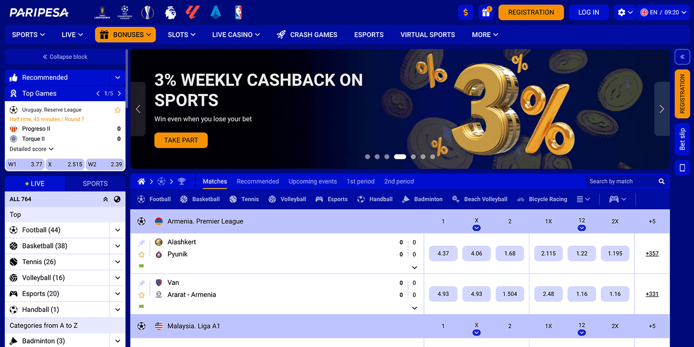 Paripesa Login via Website Paripesa Login via Website
